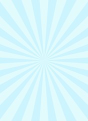 Sunlight narrow vertical abstract background. Powder blue and white color burst background.