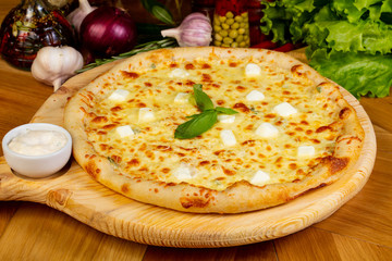 Pizza with cheese