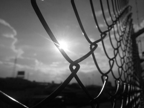Atardecer en un malla