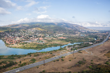 Fototapeta na wymiar Top view of Mtskheta