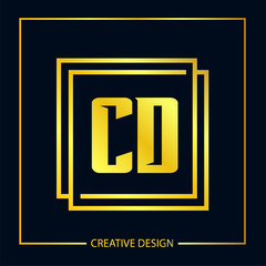 Initial Letter CD Logo Template Design