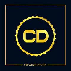 Initial Letter CD Logo Template Design