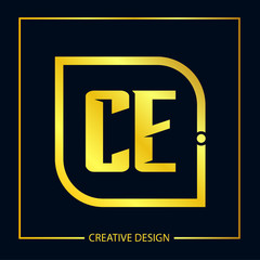 Initial Letter CE Logo Template Design