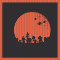 Vector illustration. Thematic postcard to Halloween celebration. Halloween party.