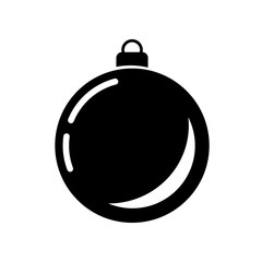 New year ball for. Vector toy for fir-tree symbol.