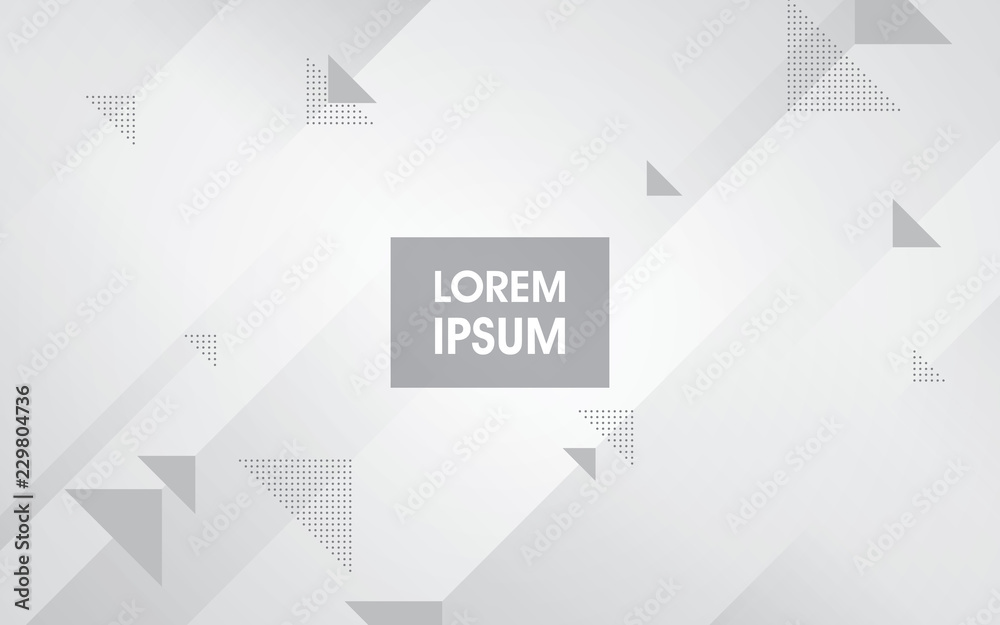 Poster abstract geometric white and gray background vector