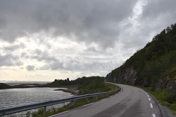 Nesna, Bratland, Fjord, Sjona, Norwegen, Nordland, Fv17, Fv 17, Küstenstraße, Kystriksveien,...