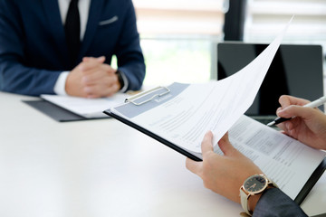 Business situation, job interview concept.