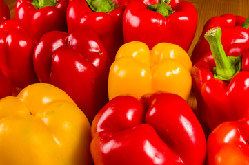colorful mix of the freshest red and yellow paprika, bell pepper