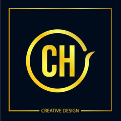 Initial Letter CH Logo Template Design