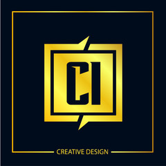 Initial Letter CI Logo Template Design