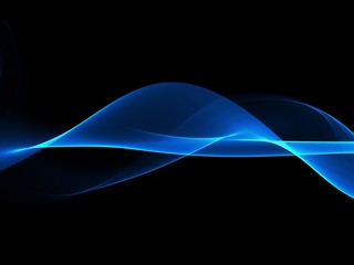      Abstract blue flow wave background 