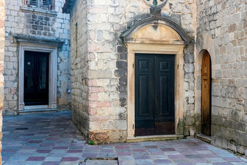 Fototapeta na wymiar Street in the old town, Kotor, Montenegro