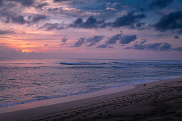 Quiet sunrise at Nusa Dua beach, Bali, Indonesia.