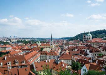 Fototapeta na wymiar Beautiful roofs of Prague