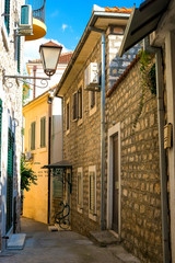 street in old town, Herceg Novi, Montenegro