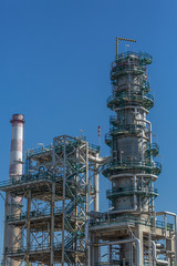 Detailed part view, industrial complex of oil refinery