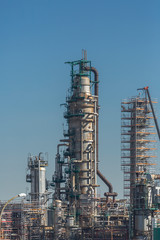 Detailed part view, industrial complex of oil refinery