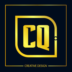 Initial Letter CQ Logo Template Design