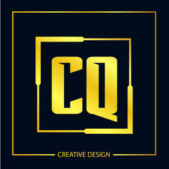 Initial Letter CQ Logo Template Design