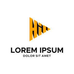 The letter A arrow, luxurious, modern