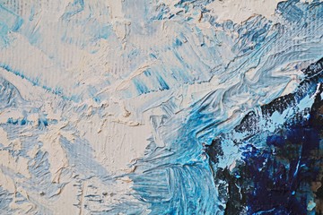 Close up texture with brush strokes and palette knife strokes. Suitable for creative ideas, backgrounds and  textures.