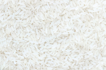 The natural texture - white rice closeup. The top view
