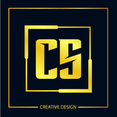 Initial Letter CS Logo Template Design