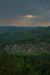 Fototapeta na wymiar panoramic view of the village