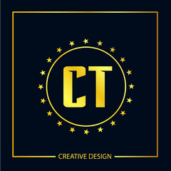 Initial Letter CT Logo Template Design