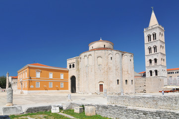 Fototapeta na wymiar The Church of St. Donatus is a church located in Zadar, Croatia.