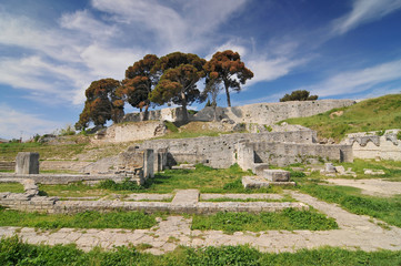 Croatia, Pula, The star-shaped castle with four bastions situated on top of the central hill of the...