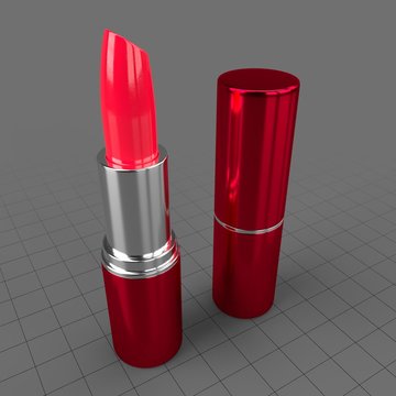 Closed and open red lipsticks