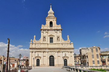 Fototapeta na wymiar Santa Maria Delle Stelle church in Comiso Sicily, Italy.