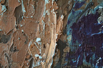 Close up of  painting texture with brush strokes and palette knife strokes. Suitable for creative ideas, backgrounds and  textures.