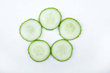 Cucumber alphabet white background 
