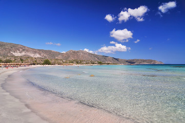 Elafonisos beach on the south-west coast of Crete island in Greece, rated one of the most fabulous beaches in Europe.