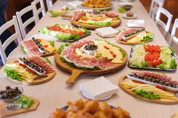 Mediterranean food on the table