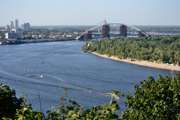 Fototapeta premium View to Kyiv and Dnepr River
