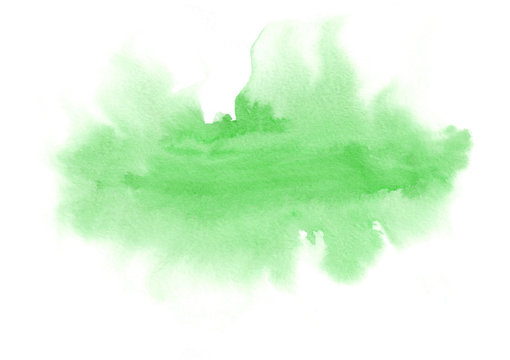 Green horizontal watercolor gradient hand drawn background.