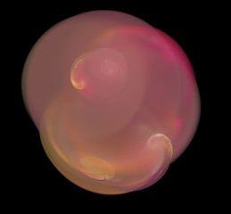 Brown fractal circle sphere. Fantasy fractal texture. Digital art. 3D rendering. Computer generated image.