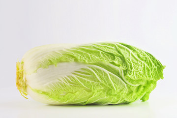 fresh chinese cabbage or napa cabbage isolated on a white background, studio shot