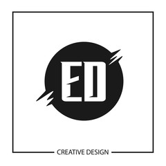 Initial Letter ED Logo Template Design