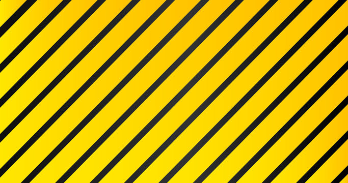 Industrial striped warning yellow black pattern vector background.