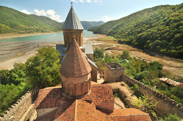 Ananuri  -  a castle complex  with church of the Mother of God on the Aragvi River in Georgia   © robnaw