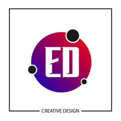 Obraz na płótnie Canvas Initial Letter ED Logo Template Design