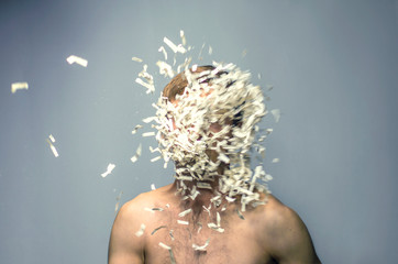  chaos in the head, the flow of thoughts, words, collapse