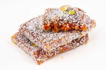 Turkish Dessert Cezerye with Pistachio
