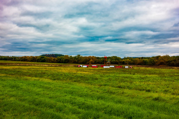 Fall Foliage Around The Airport Windsock