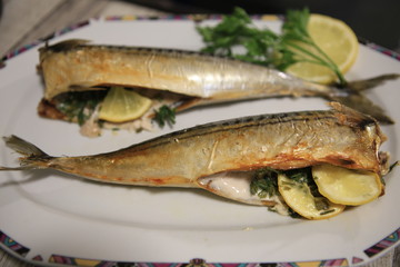 Mackerel baked